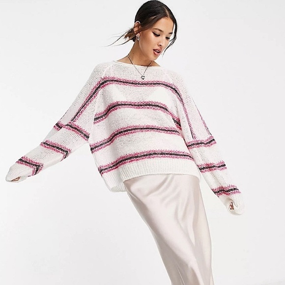 Free People Hockley striped alpaca oversize lightweight sweater - Picture 14 of 14